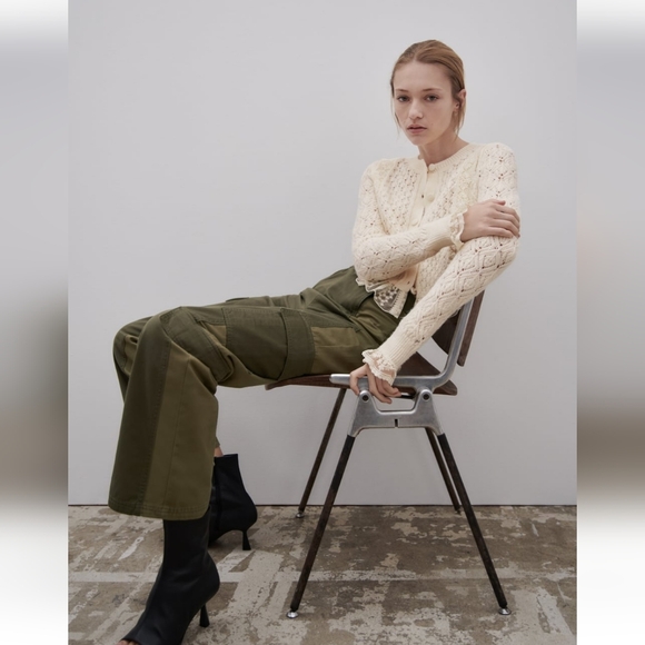 BNWT! Zara lace knit sweater - Picture 1 of 6